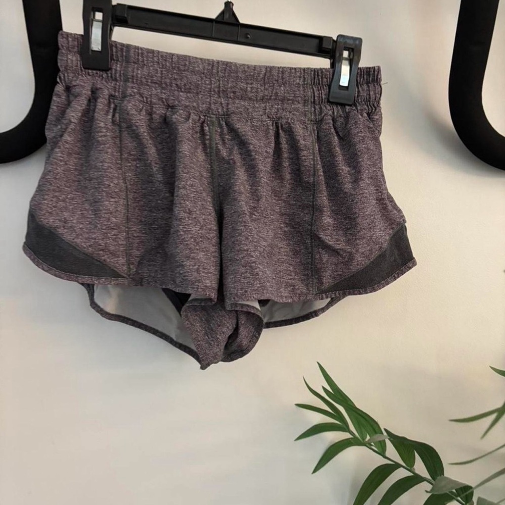 Lululemon Athletica Heathered Black Athletic Shorts